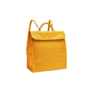 Goyard Yellow Backpack: Geometric Style