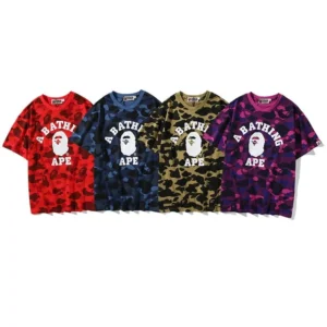BAPE Camo T shirt Purple, Trendy Ape
