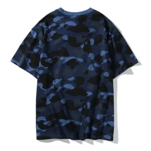 A Bathing Ape Blue Camo T shirt: Hip