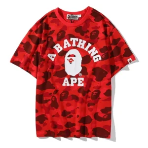 A Bathing Ape Red Camo T shirt: Street style