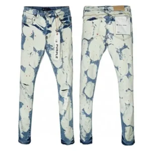 PURPLE Distressed Jeans in White Blue: Edgy