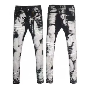 PURPLE Black White Jeans: Unique Urban