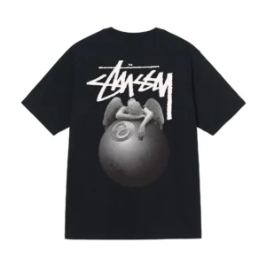 Stussy Black Graphic T Shirt: Urban Mystical