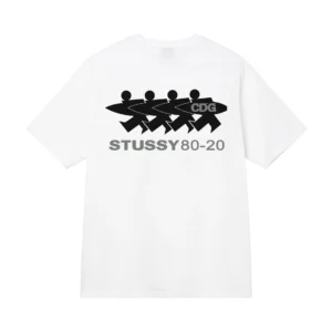 Stussy 80 20 White Tee: Retro Surfer