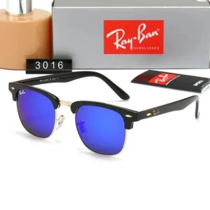 Ray Ban 3016 Black Blue Sunglasses: Retro