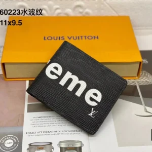 Louis Vuitton Water Ripple Black Wallet A