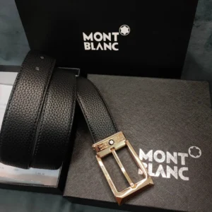 Montblanc Black Leather Belt: Luxury