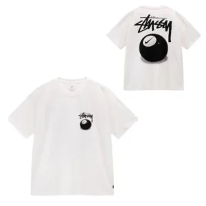 Stussy White Tee: Urban Cool with Billiard