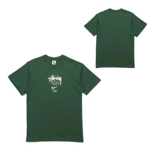Stussy Dark Green T Shirt: Trendy