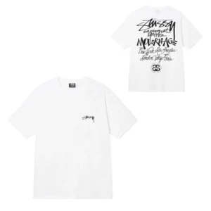 Stussy White Graphic T Shirt: Streetwear