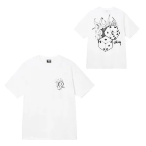 Stussy White Dice T Shirt: Cool streetwear