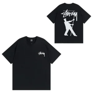 Stussy Black Graphic T Shirt: Streetwear