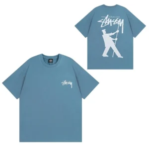 Stussy Blue Graphic T Shirt: Streetwear