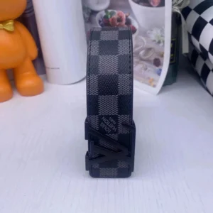 Louis Vuitton Checkered Belt in Black