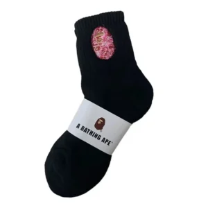 A Bathing Ape Black Socks: Iconic Ape Design