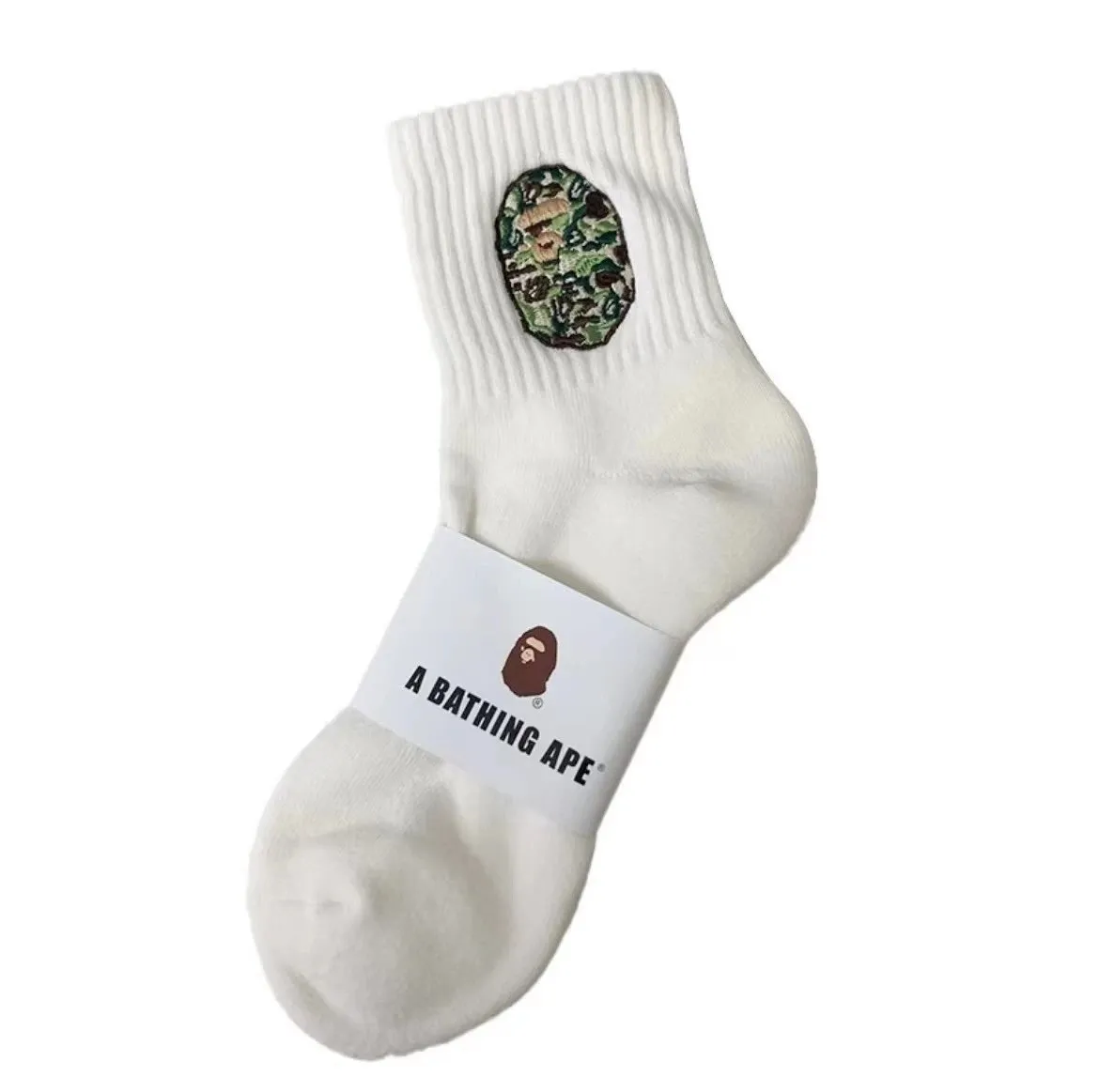 A Bathing Ape White Socks: Hip and Comfortable Streetwear Essential