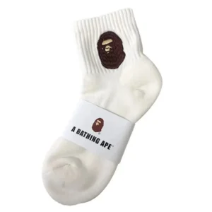 A Bathing Ape White Socks: Iconic Emblem