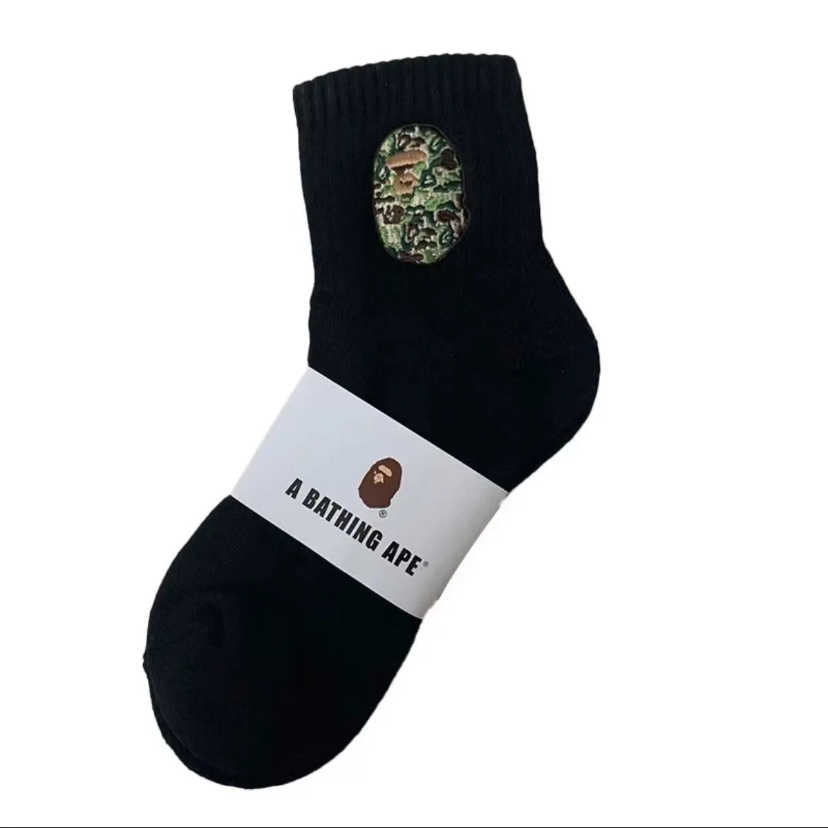 A Bathing Ape Black Socks Urban Street Style