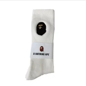 A BATHING APE White Socks: Hip