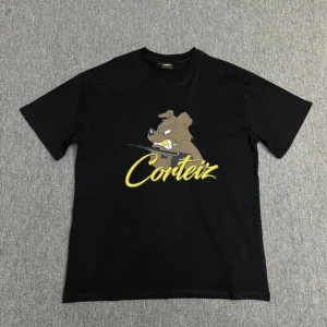Corteiz Black Graphic T shirt: Bold