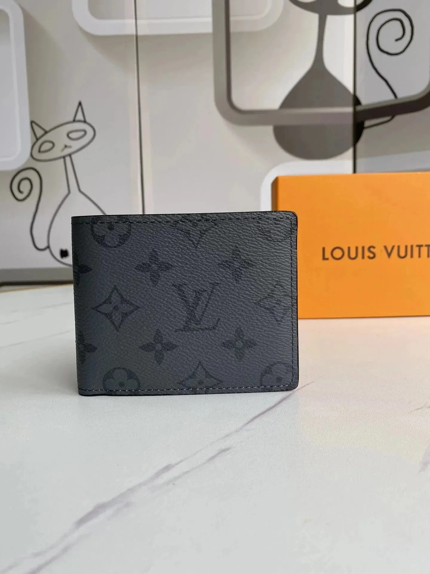 Louis Vuitton Dark Gray Monogram Wallet Chic