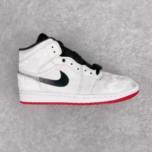 Nike Air Jordan 1 White Paisley Patterned