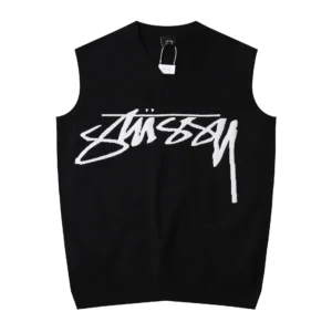Stussy Black Sleeveless Knit: Trendy