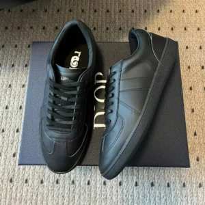 Dolce & Gabbana Black Leather Sneakers
