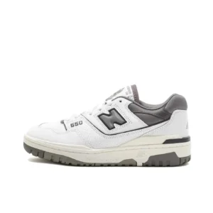 New Balance 550 White Gray Sneakers: Retro Style & Comfort