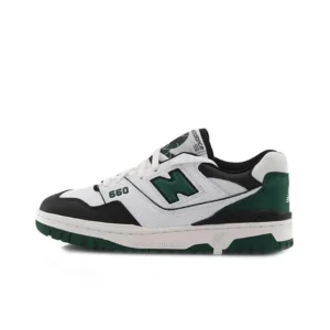 New Balance 550 White Black Green Trainers