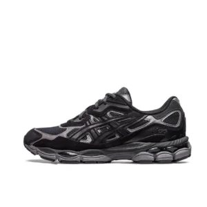 ASICS Retro Style Black Gray Sneakers: Urban