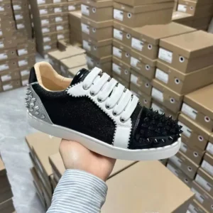 Christian Louboutin Studded Black White