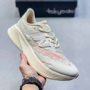 New Balance Off white with Pink Sneakers: A
