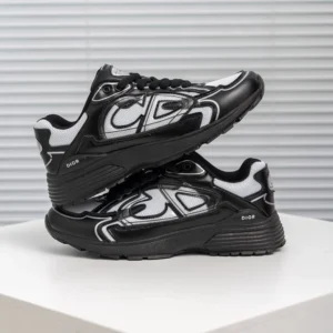 DIOR Black White Sporty Sneakers: A