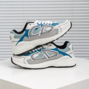 Dior White Blue Gray Sneakers, Luxury