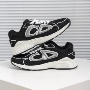 Dior Black and White Designer Sneakers: High