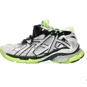 PUMA White Black Neon Green Sneakers