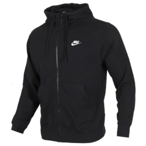 Nike Black Zip up Hoodie: Sporty
