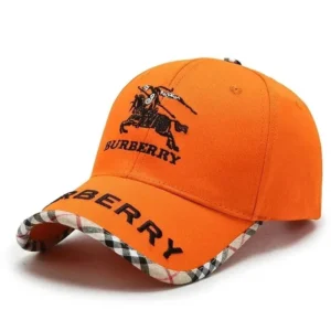 Burberry Orange Cap: Luxury Equestrian
