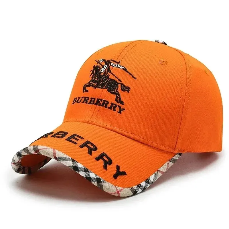 Burberry Orange Cap: Luxury Equestrian