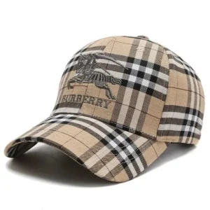 Burberry Check Baseball Cap in Beige Luxury