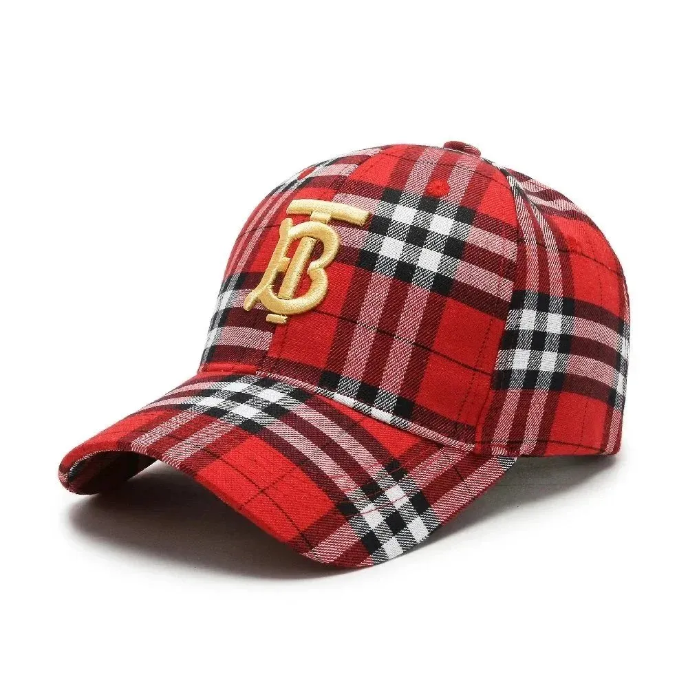 Burberry Red Plaid Cap Luxury & Retro