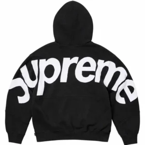 Supreme Black Hoodie: Bold Logo, Hip hop