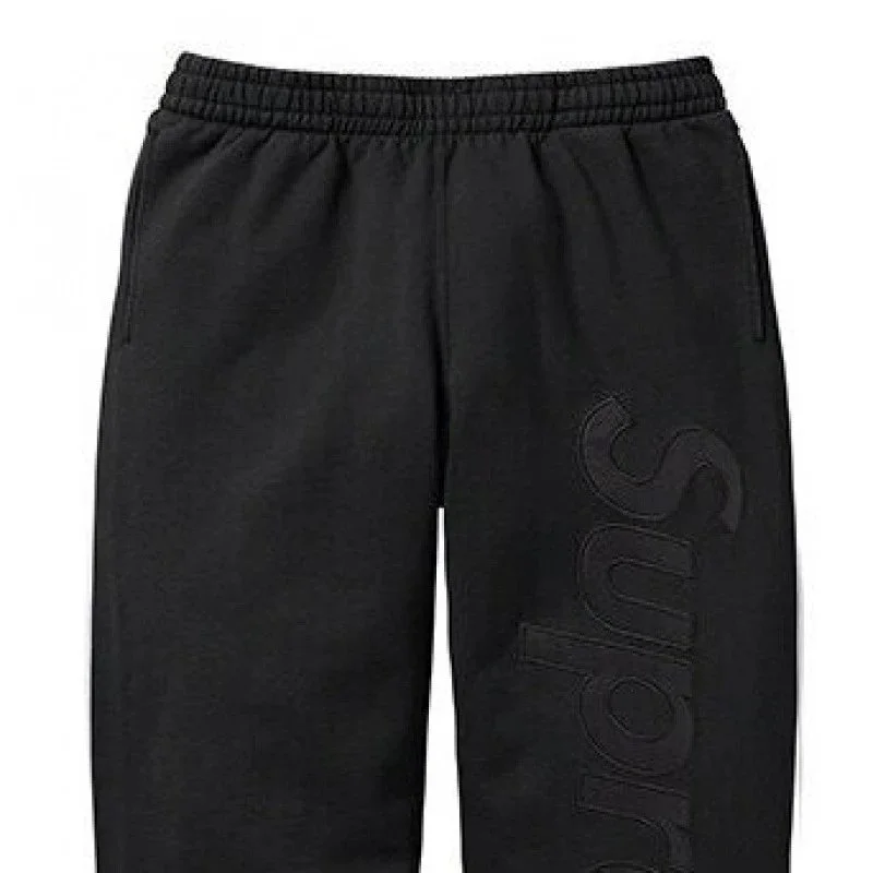 Supreme Black Embroidered Sweatpants