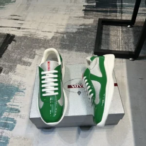 Prada Green and White Sneakers: Comfort
