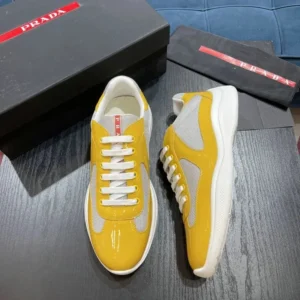 Prada Yellow Mesh Sneakers: A Fashion