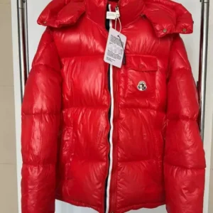 Moncler Red Puffy Down Jacket Fashion Meets
