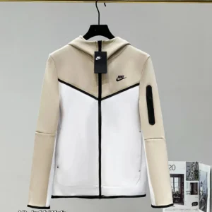 Nike beige white jacket: Urban athletic