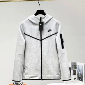 Nike Gray Hooded Jacket Ideal for Active