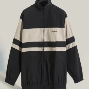 ALENCIAG Men's Black Beige Striped Jacket